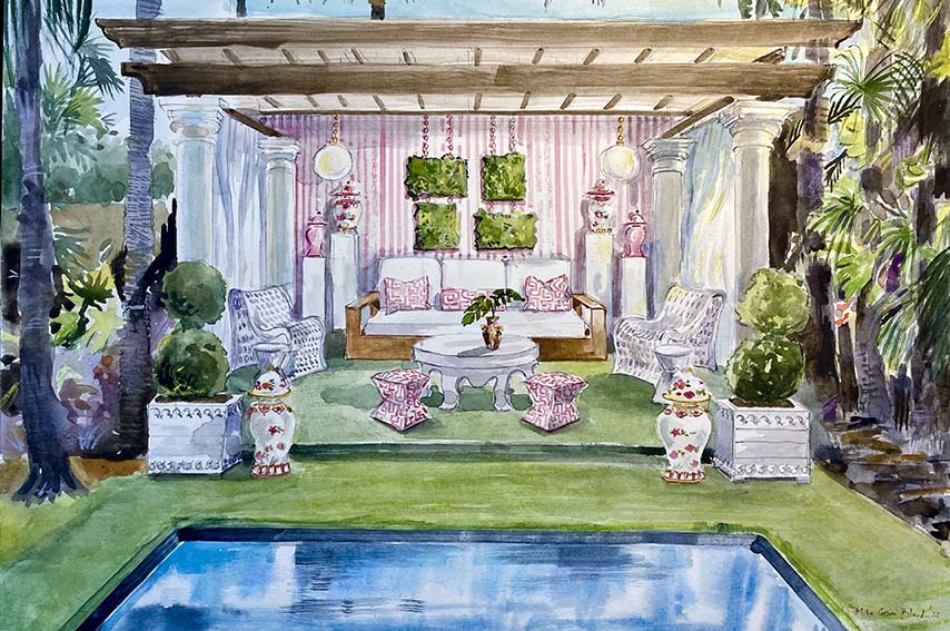 a pool side paradise